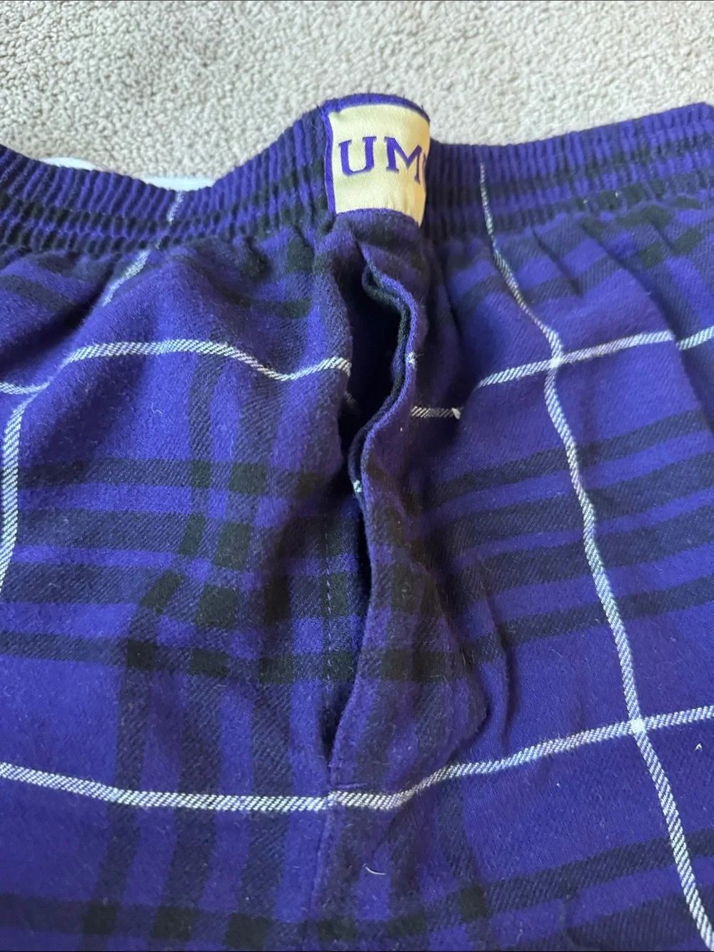 Concepts Sport JMU Plaid Boxer SIZE S Purple James Madison University Lounge